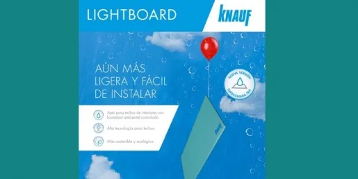 Knauf lanza una placa de yeso laminada impregnada, ideal para techos de baños o cocinas