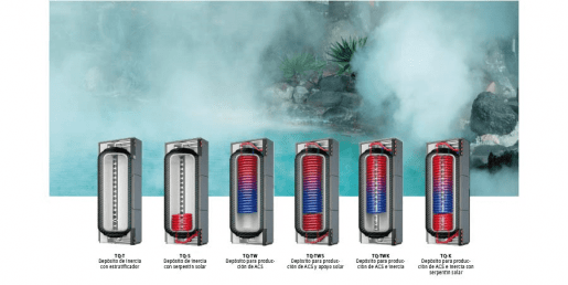 Acumuladores de agua caliente Roth Quadroline® de alta clasificación energética
