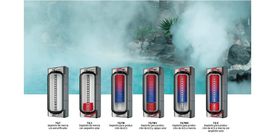 Acumuladores de agua caliente Roth Quadroline® de alta clasificación energética