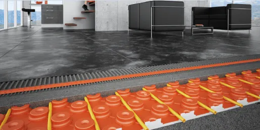 Calefacción por suelo radiante para cerámica y piedra natural BEKOTEC-THERM y DITRA-HEAT-E