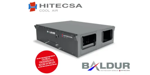 Unidades de ventilación con recuperación de calor Baldur de Hitecsa: calidad de aire interior y eficiencia