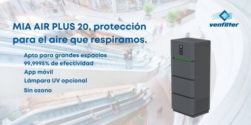 Purificadores Mia Air Plus 20 de Venfilter: aire limpio y saludable en grandes espacios