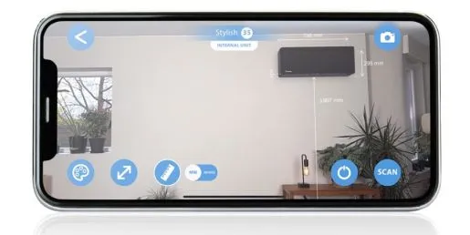 App 3D de Daikin para visualizar cómo quedaría tu equipo instalado