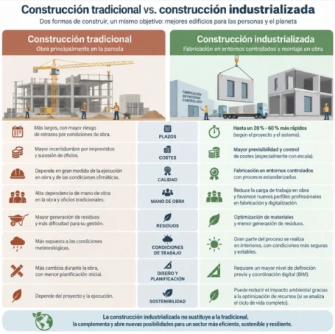 construccion tradicional vs construccion insdustrializada