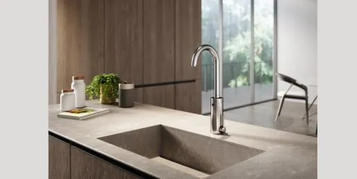 Nueva colección de grifería electrónica THEO ELEC con tecnología Sensia para cocinas