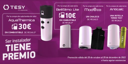 Regalo de combustible, chalecos y termos en la nueva promoción de TESY