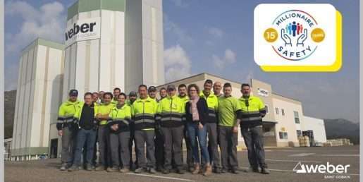 Seis centros de Saint-Gobain Weber alcanzan la categoría Oro del Safety Millionaire Club