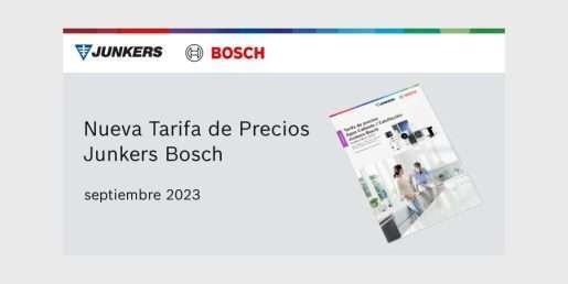 Nueva tarifa Junkers Bosch para agua caliente y calefacción