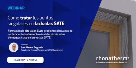 “Cómo tratar los puntos singulares en fachadas SATE”, un Webinar de SATE Rhonatherm