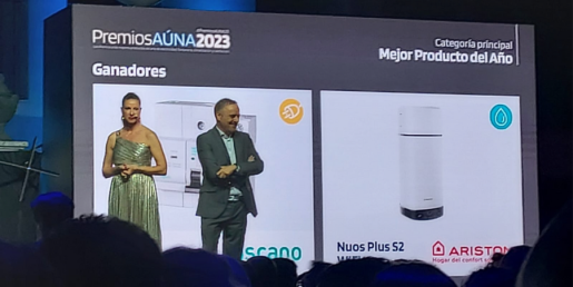 Nuos Plus S2 WIFI de Ariston premiado al mejor producto en AÚNA 2023
