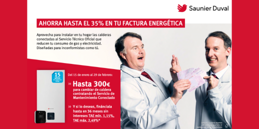 Saunier Duval ofrece hasta 300 € de descuento por contratar el Servicio de Mantenimiento Conectado