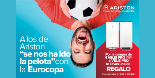 Ariston lanza una promoción para instaladores aprovechando la Eurocopa