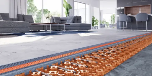 Schlüter-Systems mejora la eficiencia energética de su sistema de suelo radiante