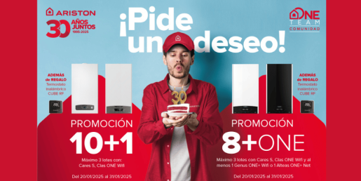 Ariston conmemora 30 años en España con una promoción exclusiva para instaladores