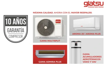 GIA amplía su garantía hasta 10 años en el compresor de sus sistemas