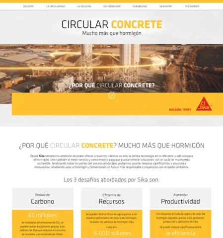 sika microsite campaña circular concrete