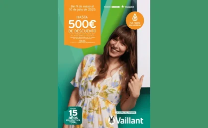 Vaillant lanza promoción con hasta 500 € de descuento en calderas y aire acondicionado