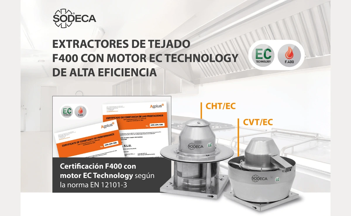 sodeca nuevos extractores f400 para tejado