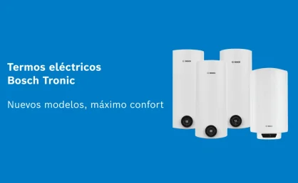 El nuevo termo eléctrico Bosch Tronic TR2100 T refuerza su gama de termos eléctricos más versátil y eficiente