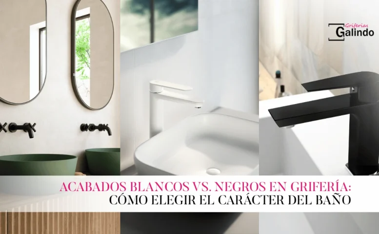 griferia luxcover acabados blanco y negro