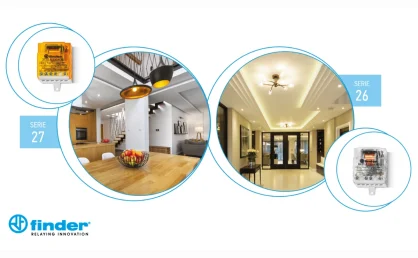 Finder lanza los nuevos telerruptores Serie 26 y 27, más compactos y silenciosos