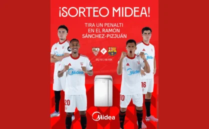 Midea sortea un penaltis con opción a ganar un premio para abonados del Sevilla FC