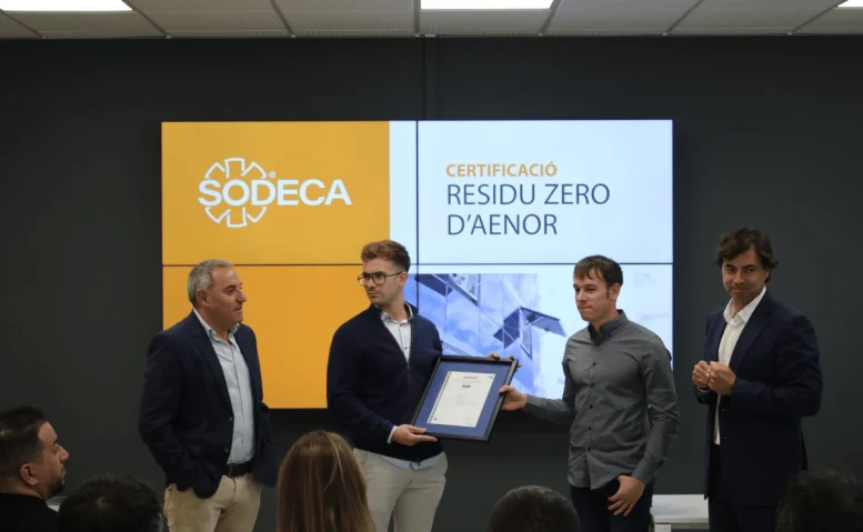 sodeca obtiene certificacion residuo cero de aenor