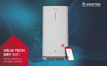 Nuevo termo Velis Tech Dry WiFi de Ariston: confort eficiente y conectado