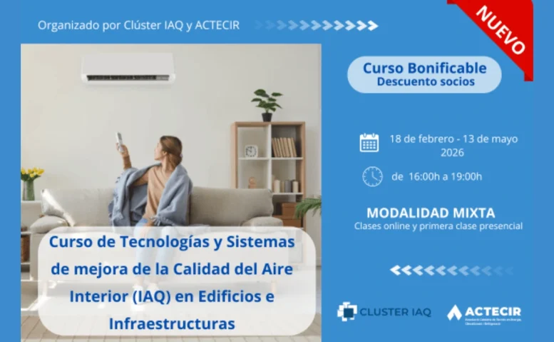 cluster iaq y actecyr lanzan formacon en calidad del aire interior