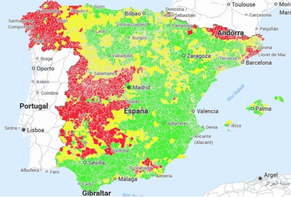 mapa gas radon en españa