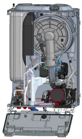 interior caldera de condensacion