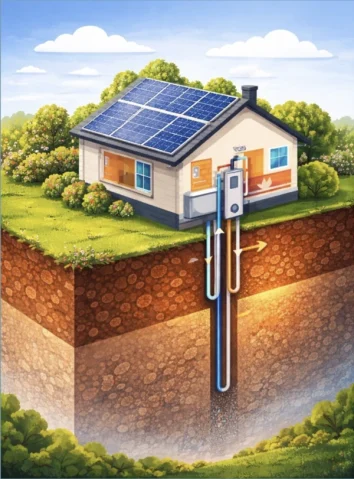 geotermia para viviendas con paneles fotovoltaicos
