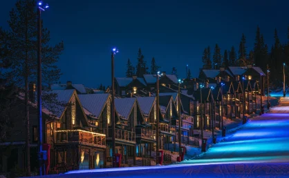 ledvance ilumina pista de esqui vemdalen con iluminacion led