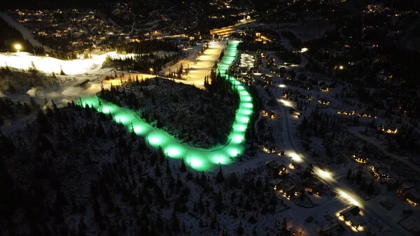 ledvance iluminacion led pista de esqui vemdalen