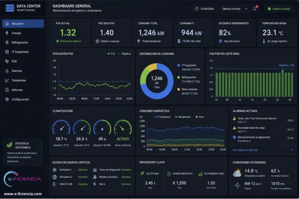 grafico monitorizacion sistema de refrigeracion de centros de datos