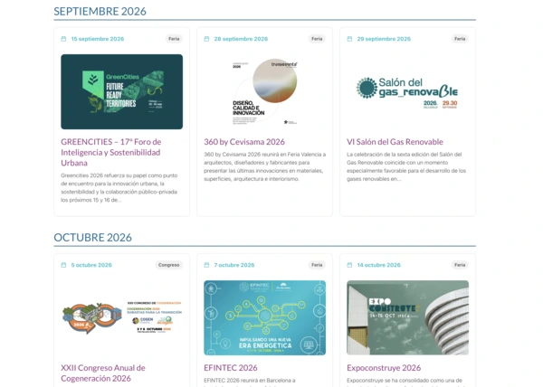 seccion agenda eventos e-ficiencia