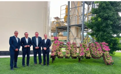 Knauf recibe la visita institucional del president del Parlament de Catalunya a su planta de Guixers