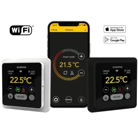 Termostato MRC2 WiFi para controlar y programar el suelo radiante eléctrico MAGNUM